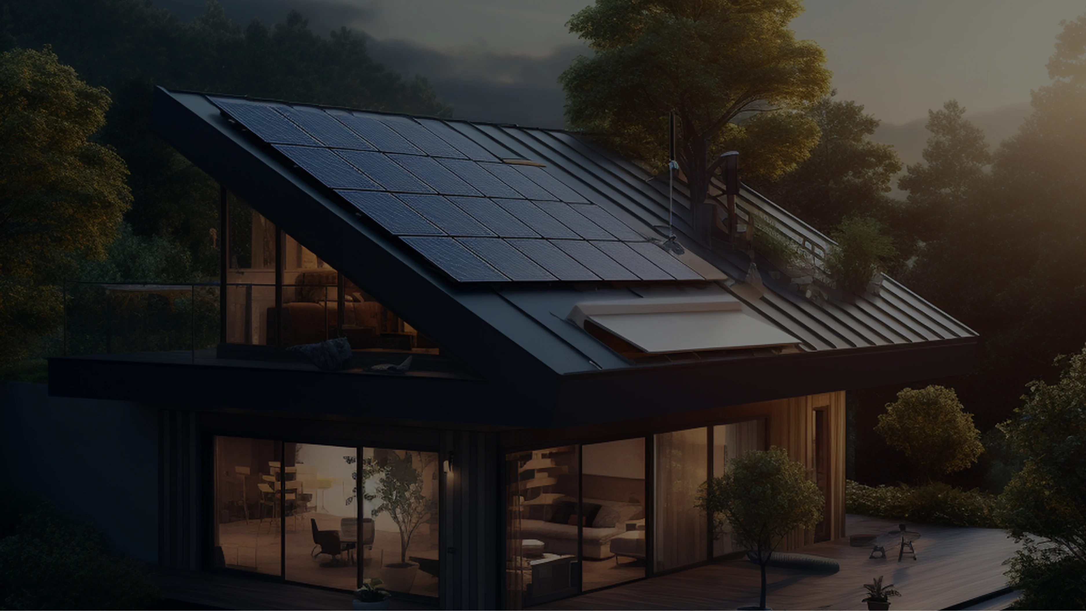 House with Solar panels